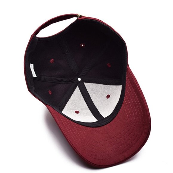 Red American Flag Embroidered Low Profile Baseball Cap US Flag Hat Adjustable - Picture 5 of 5